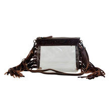 Intricately Clear Tooled Fringe Bag