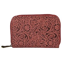 Justin Brand Tooled Leather Jewelry Case