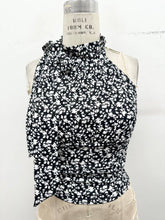 Midnight Garden Scarf Neck Top