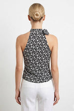 Midnight Garden Scarf Neck Top