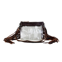 Intricately Clear Tooled Fringe Bag