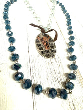 ‘Do No Harm’ Stamped Pendant Beaded Necklace