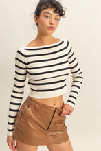 The Timeless Stripe Knit Top in Black & White