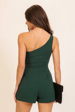 One-Shoulder Romper Hunter Green