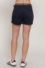Belted Roll-Hem Chino Shorts