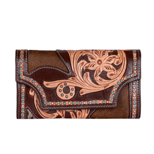 Janise Hand-Tooled Clutch Wallet