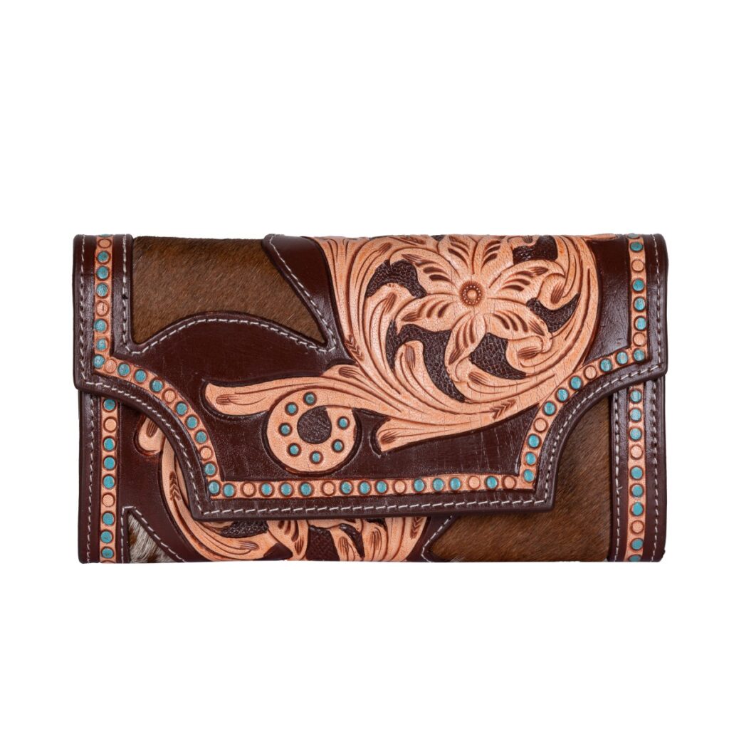 Janise Hand-Tooled Clutch Wallet