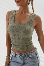 Floral Sculpt Jacquard Fitted Tank