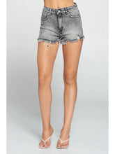 Black-Grey Denim Shorts