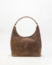 Loyal West Large Hoop Bag in Brunette Leather