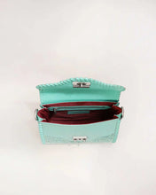 Loyal West Leather Daisy Mini Bag in Turquoise