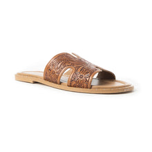 Carmina Tooled Leather Sandals Brown