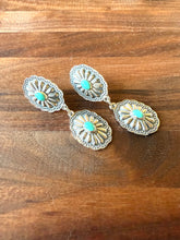 The Conchata Sterling Silver with Turquoise Stones Earrings