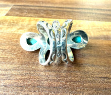 The Tango Sterling Silver with Turquoise Stones Ring, Size 6