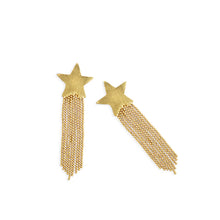Star Streamers Gold-Toned Earrings
