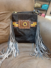 Sunflower Sally Cowhide Tooled Bag