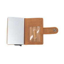 Dune Star Cowhide Card Wallet with Gold Accent
