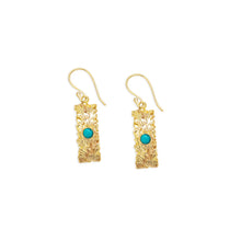Shadow Gold & Turquoise Earrings