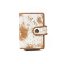 Dune Star Cowhide Card Wallet with Gold Accent