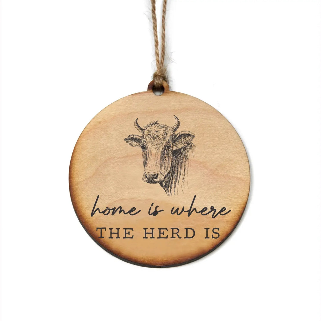 “Where The Herd Is” Christmas Ornament