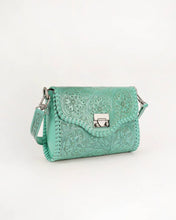 Loyal West Leather Daisy Mini Bag in Turquoise