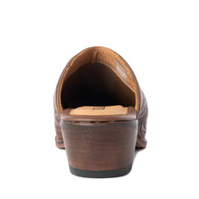 Valeria Hand-Tooled Mules in Brown
