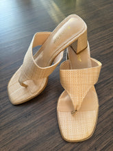 Back To Basics Block Heels in Natural Raffia