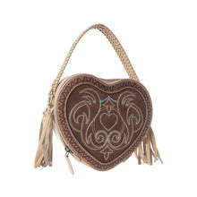 Rodeo Romance Tooled-Leather Heart-Shaped Bag