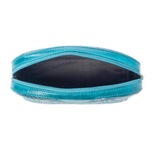 Saddlefire Embossed Leather Multi-Pouch In Turquoise