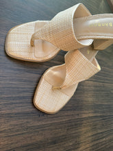 Back To Basics Block Heels in Natural Raffia