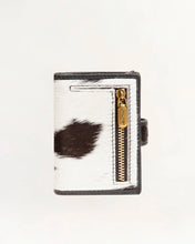 Loyal West Prairie Black & White Cowhide Card Wallet