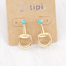 Horse Bit Earrings with Turquoise