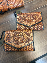 Crimson Tooled Leather Wallet