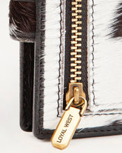 Loyal West Prairie Black & White Cowhide Card Wallet