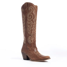 Nalejandra Leather Boots in Chocolate Brown