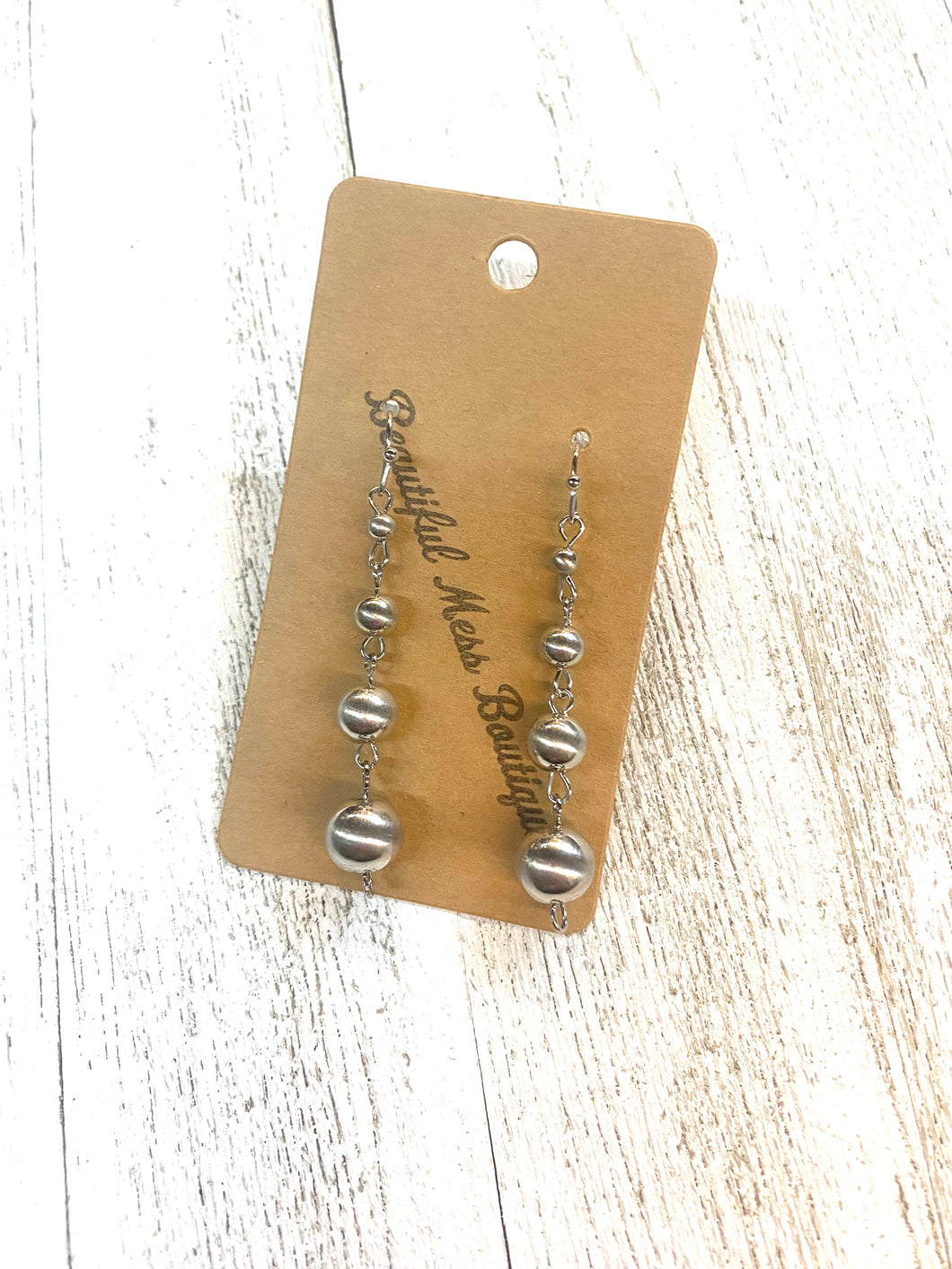 Navajo Bead Style Dangle Earrings