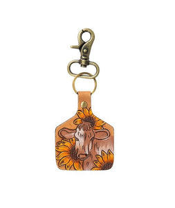Bovine Bliss Cow Tag Keychain
