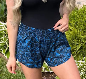 Tip Top Tooled-Look Athletic Shorts