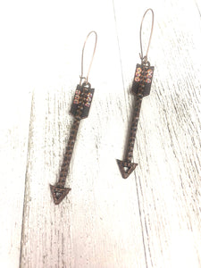 Copper-tone Arrow Earrings