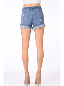 Light Wash - Buttondown Denim Shorts