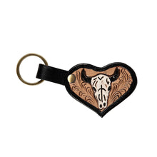 Saguaros Heart Leather Key Fob