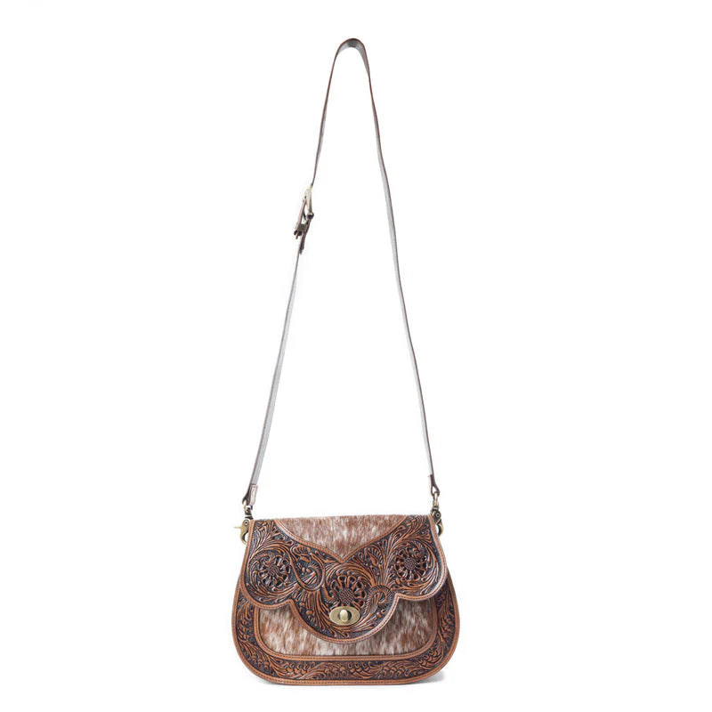 Open Vistas Leather & Cowhide Shoulder Bag