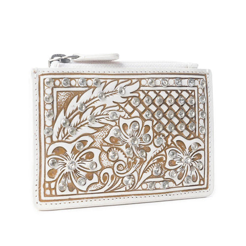 Sparkling Desert Moon Credit Card Holder In Chocolate White
