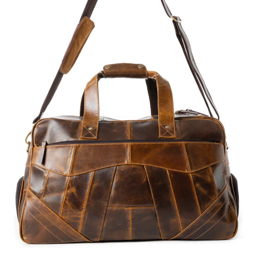 Rawhide Range Leather Traveler Bag In Rodeo Tan