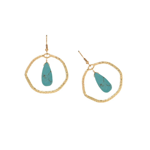 Turquoise Treasure Golden Earrings