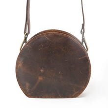 Rosemark Handtooled Leather & Cowhide Round Bag