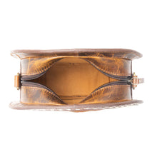 Rosemark Handtooled Leather & Cowhide Round Bag