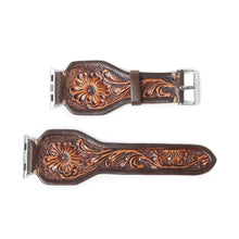 Lone Star Hand-Tooled Leather Watch Band