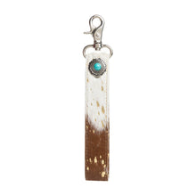 Glitzy Cowhide Handle Keychain