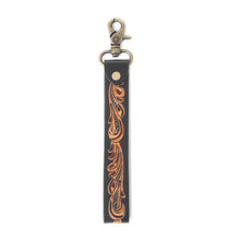 HAND-TOOLED STRAP KEY FOB
